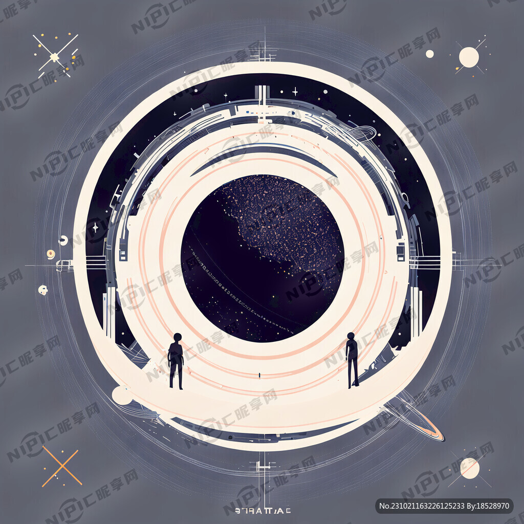 星球 宇宙中心 扁平 单色