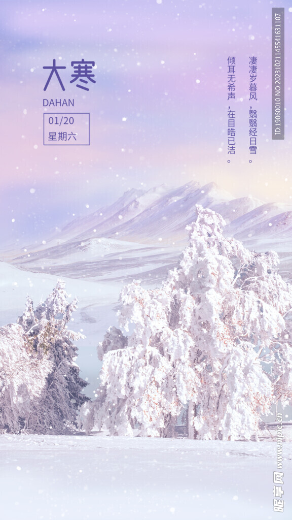 大寒手机海报