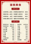 菜单价格表
