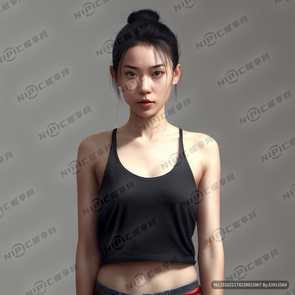 无袖手臂 姿势 女生