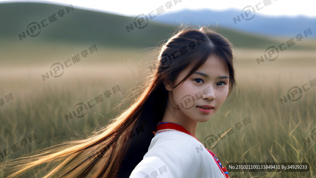 漂亮的少女 精致的脸庞 高清