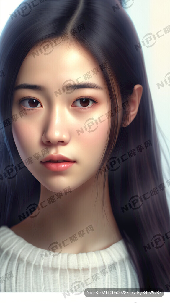 漂亮的少女 精致的脸庞 高清