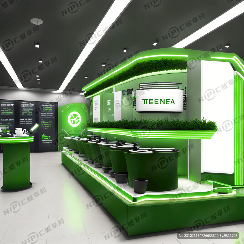 茶叶科技公司展厅 绿色