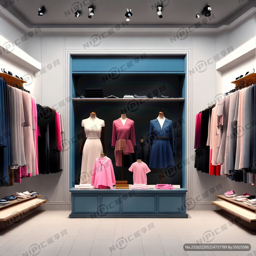 高端服装店背景