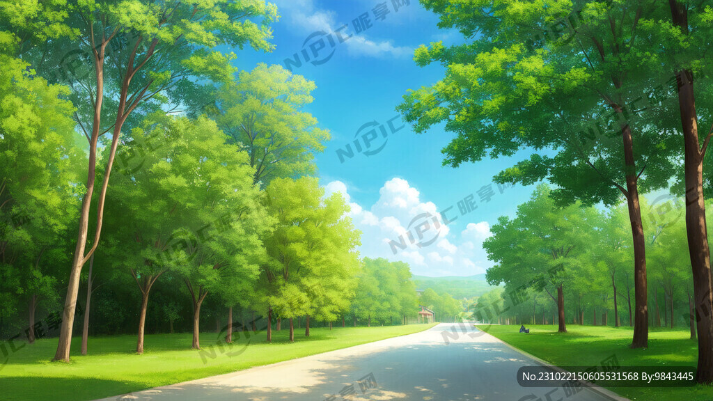 一家四口春天里郊外