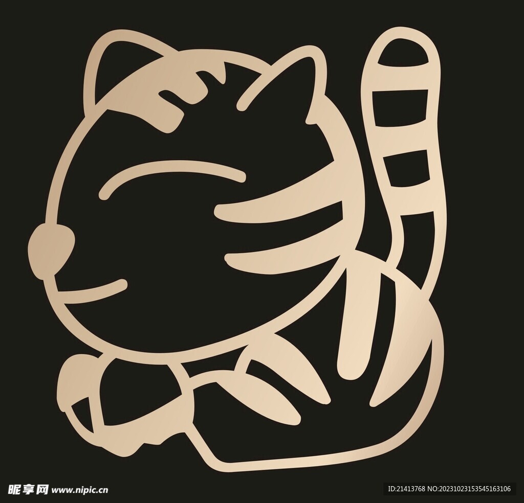 手绘卡通小猫 