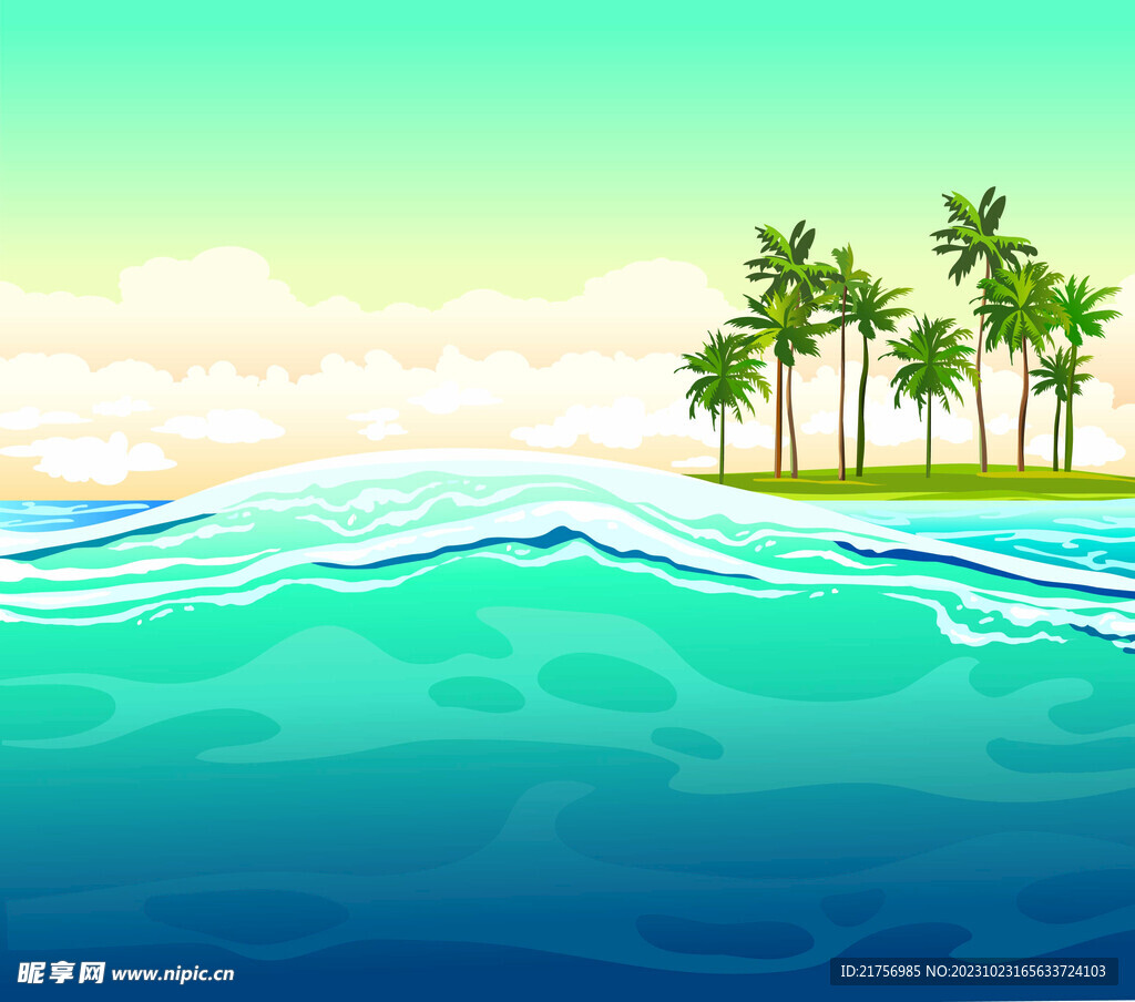 卡通海洋背景  