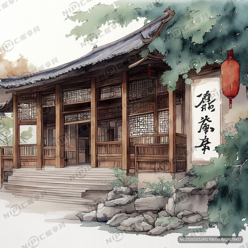 家的符号 具有中国风餐馆使用