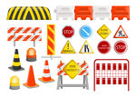 道路施工元素