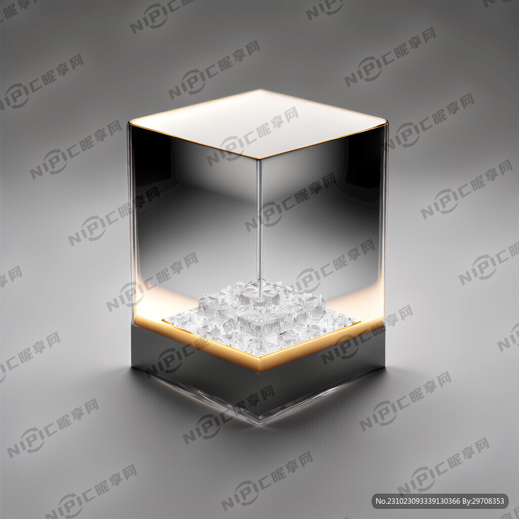 产品拍摄场景 水晶方块底座