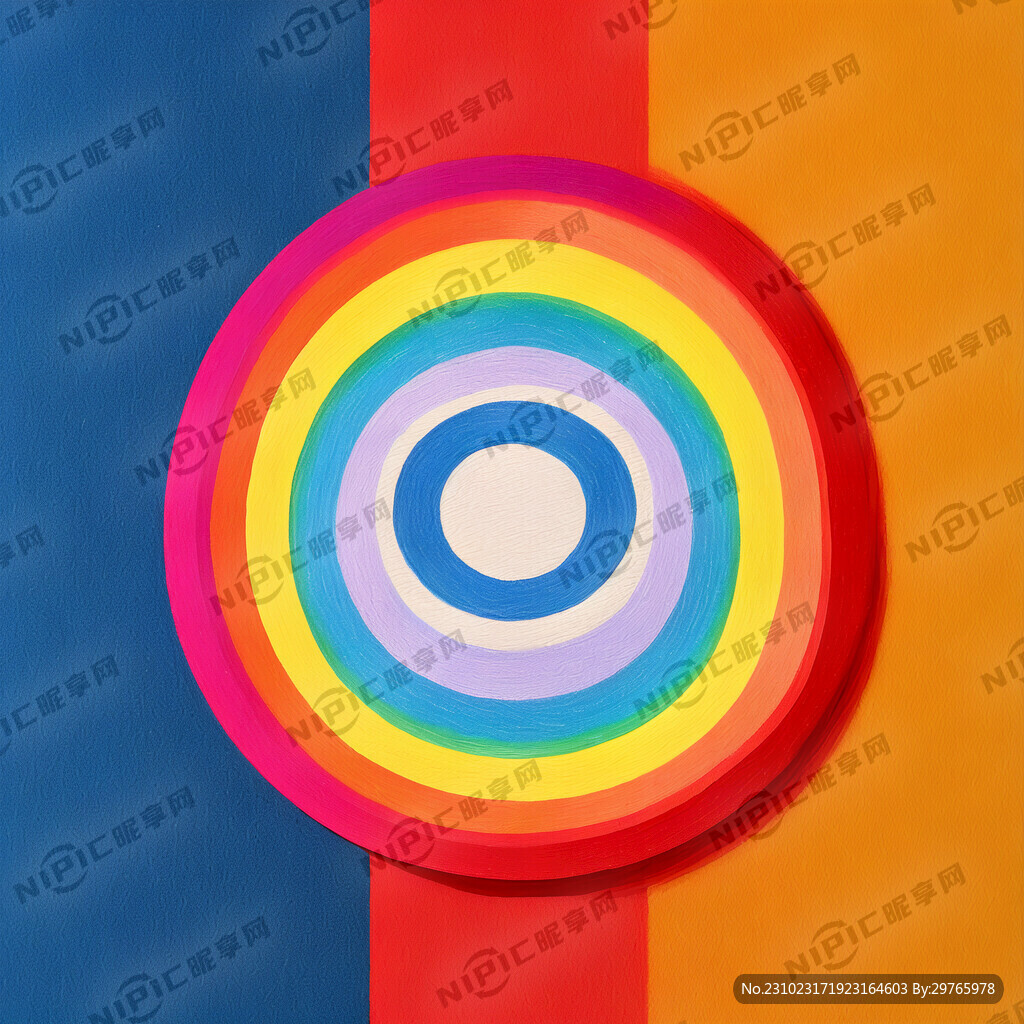 彩虹简约画