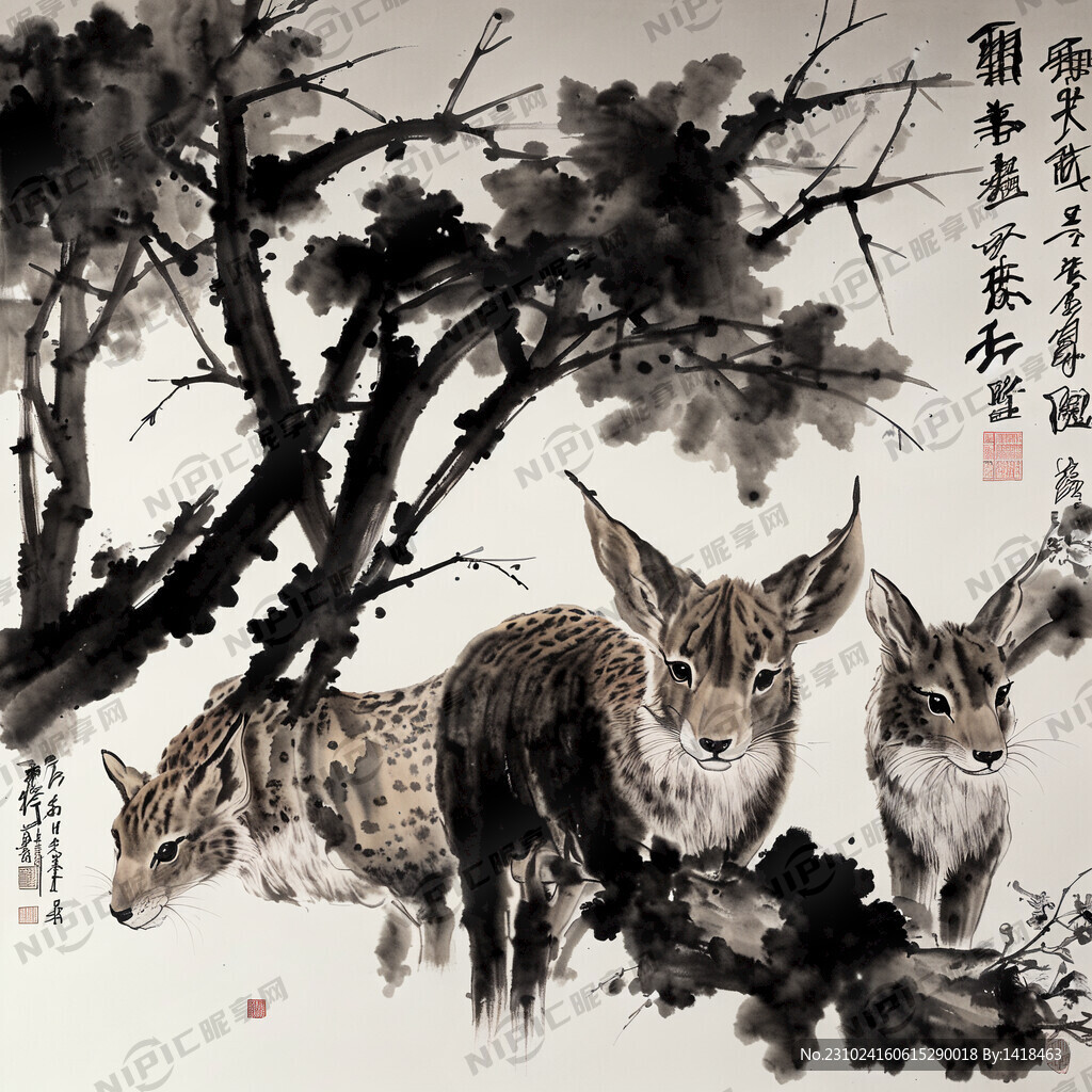 水墨动物