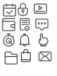 网站APP应用线性简约风标签图