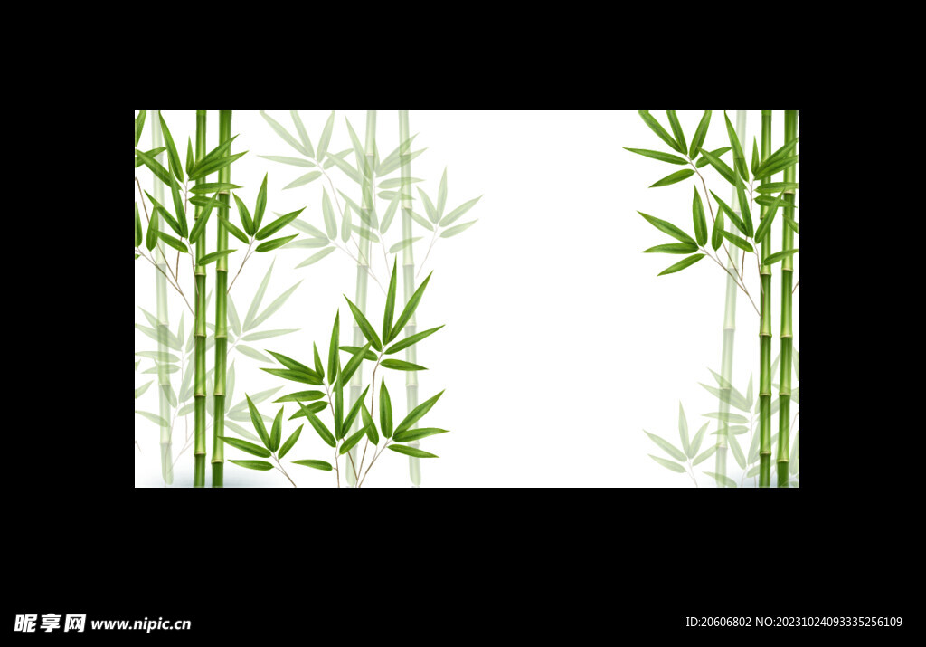 竹子背景插画
