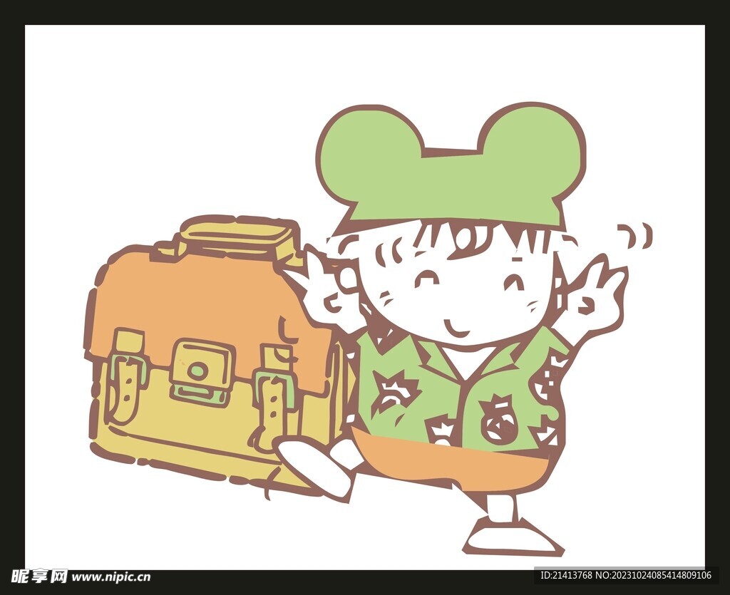 手绘卡通女孩