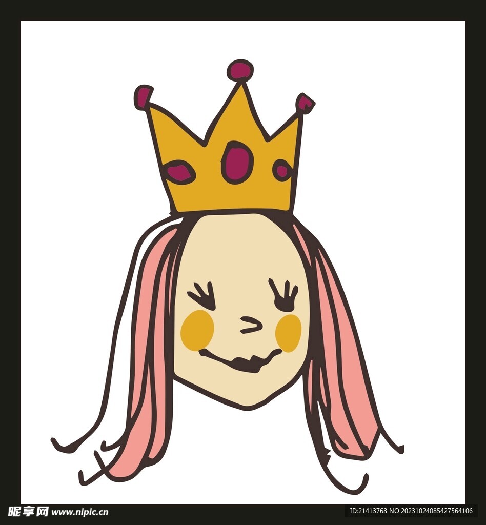 手绘卡通女孩 