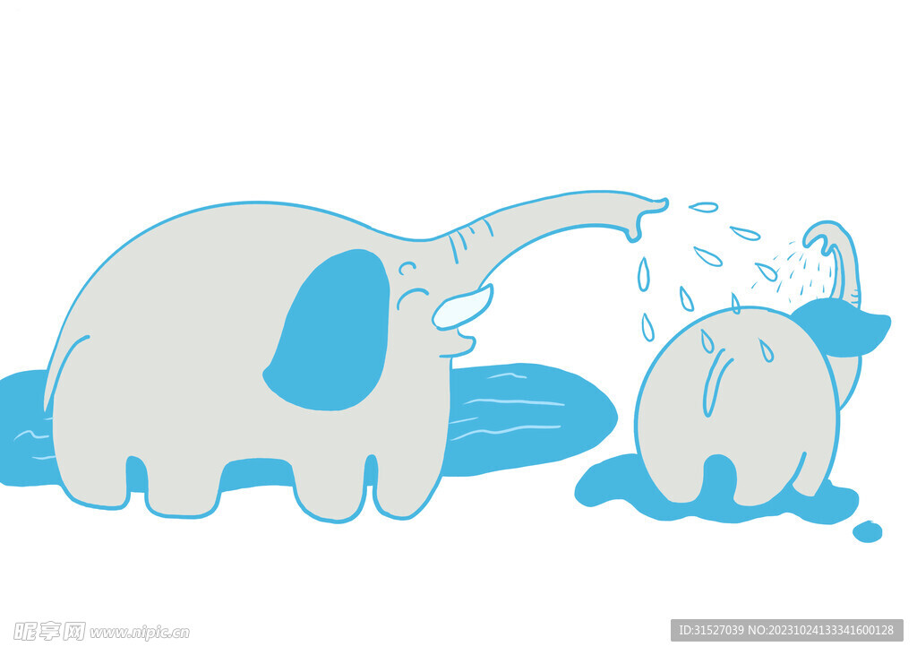 大象漫画插画