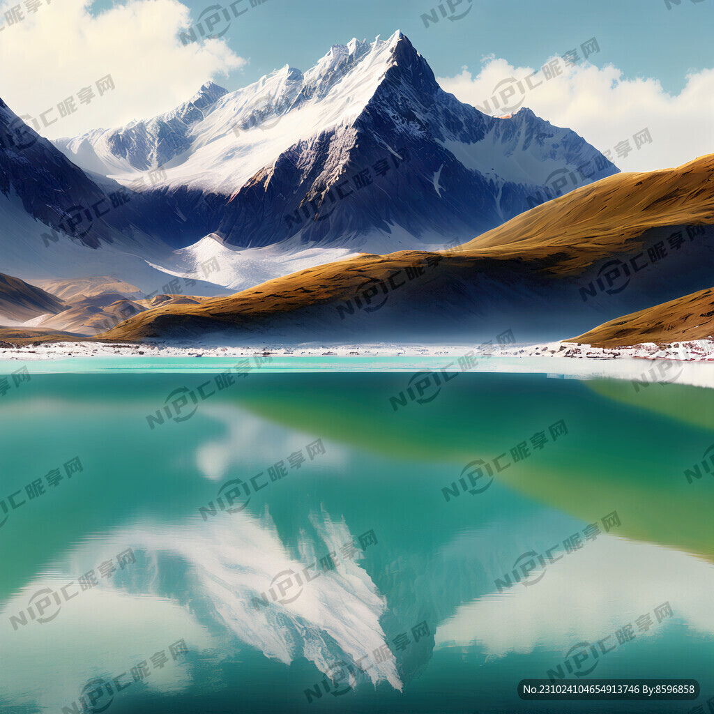 青海湖 雪山 高清 创意构图