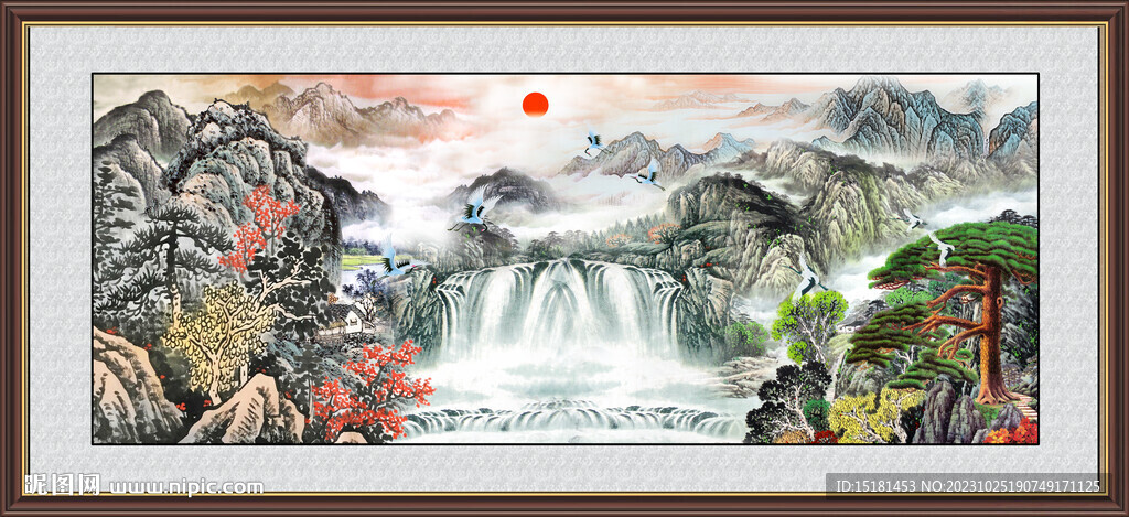 国画山水画 