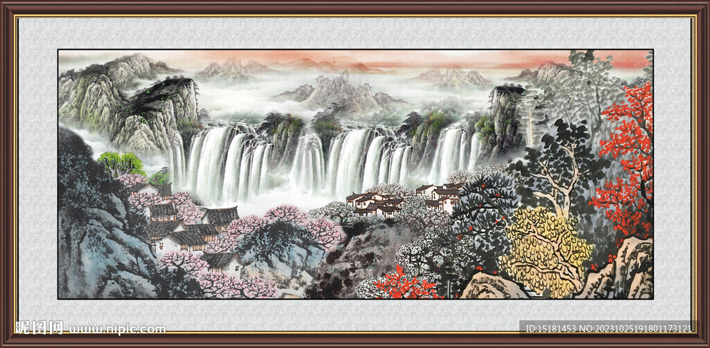 国画山水画 