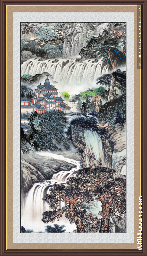 国画山水画 