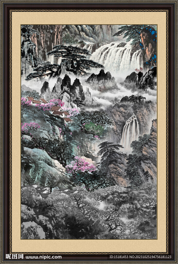 国画山水画 