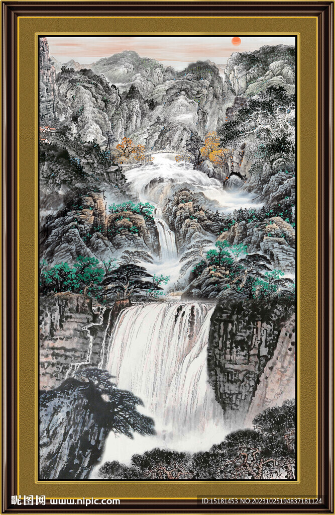国画山水画 