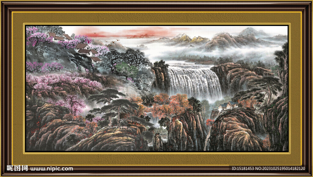 国画山水画 