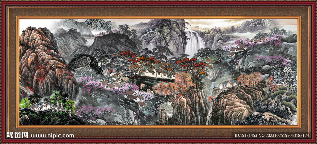 国画山水画 