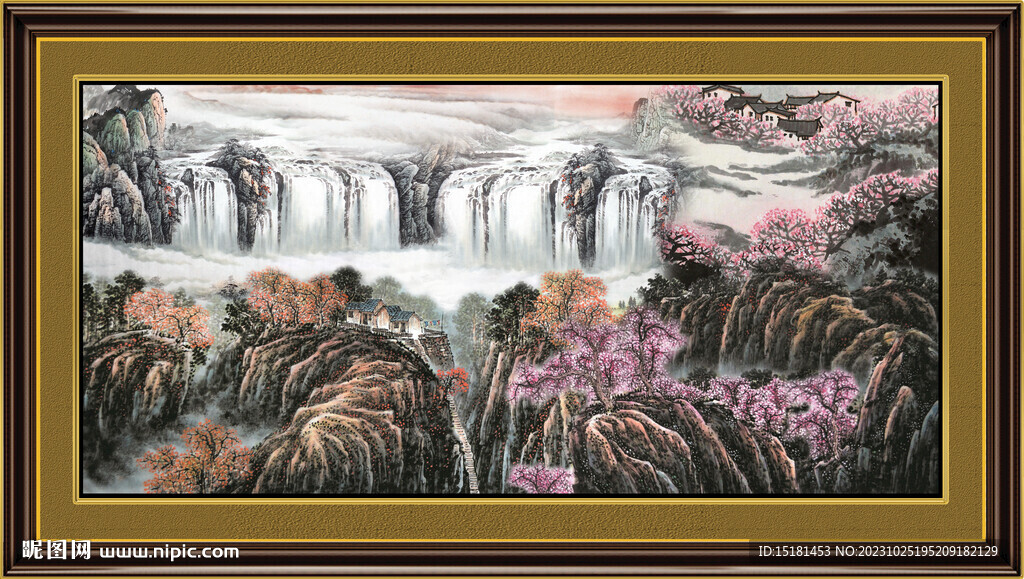 国画山水画 