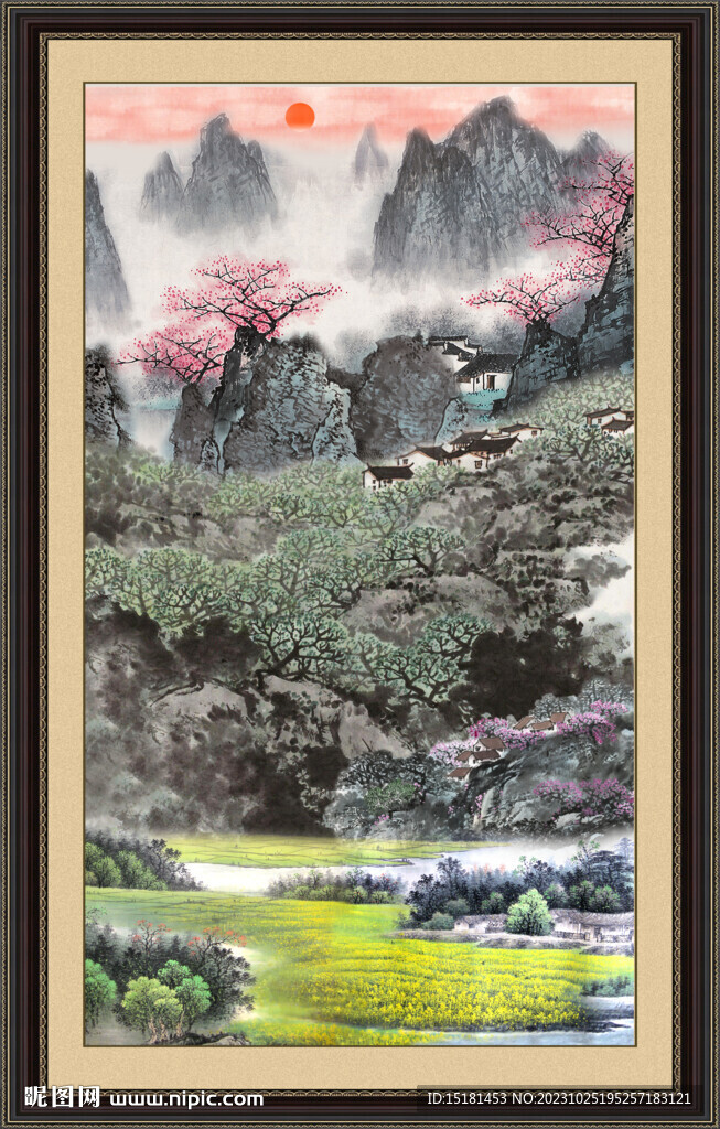 国画山水画 