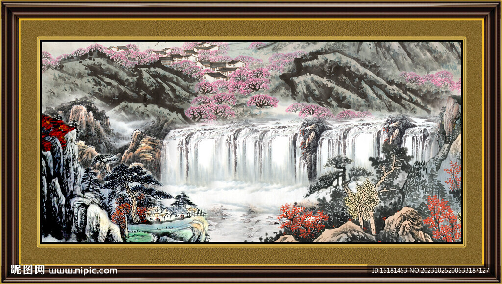 国画山水画 