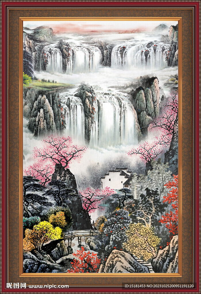 国画山水画 