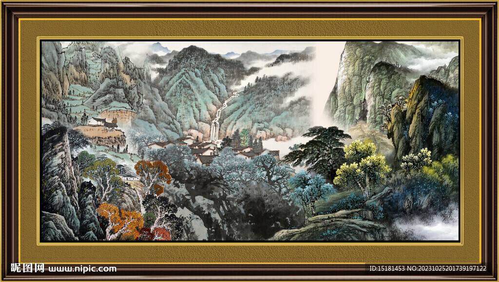 中国画山水 