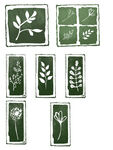 免扣传统印章植物元素素材