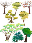 免扣大树植物元素素材