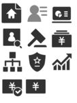 企业金融管理简约标签图标免扣