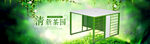清新绿色文字海报banner