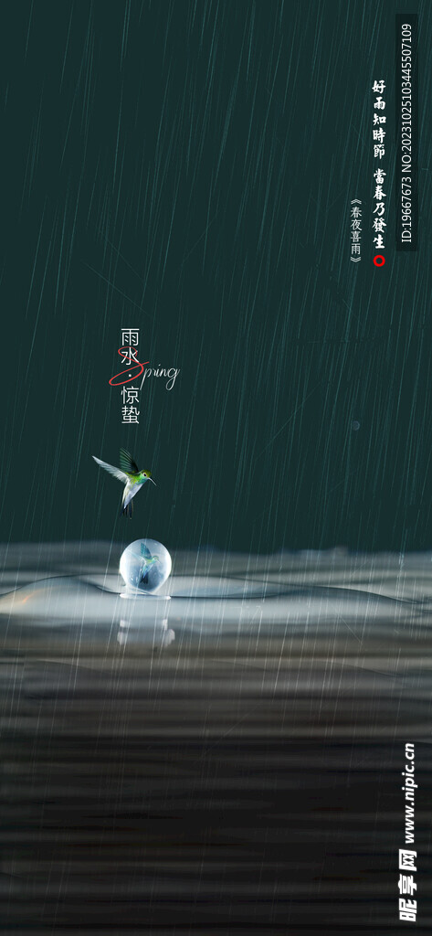 雨水海报  