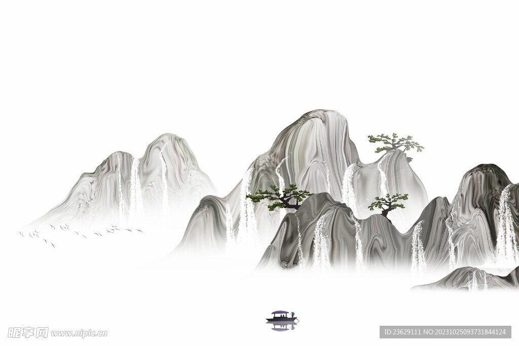 山水墨画