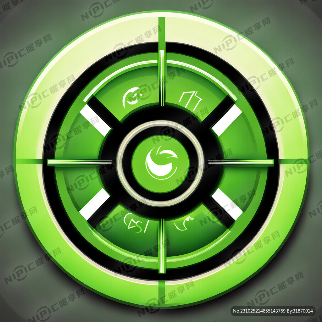 绿色 圆形 企业图标