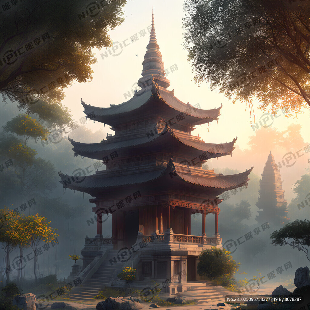 清晨的灵隐寺