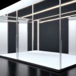 电商产品展台，空展台，透明晶体，完美光影，特写