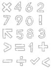 数字符号标签图标免扣