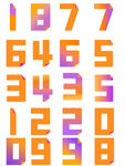 数字渐变风标签图标免扣