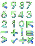数字炫酷风标签图标免扣