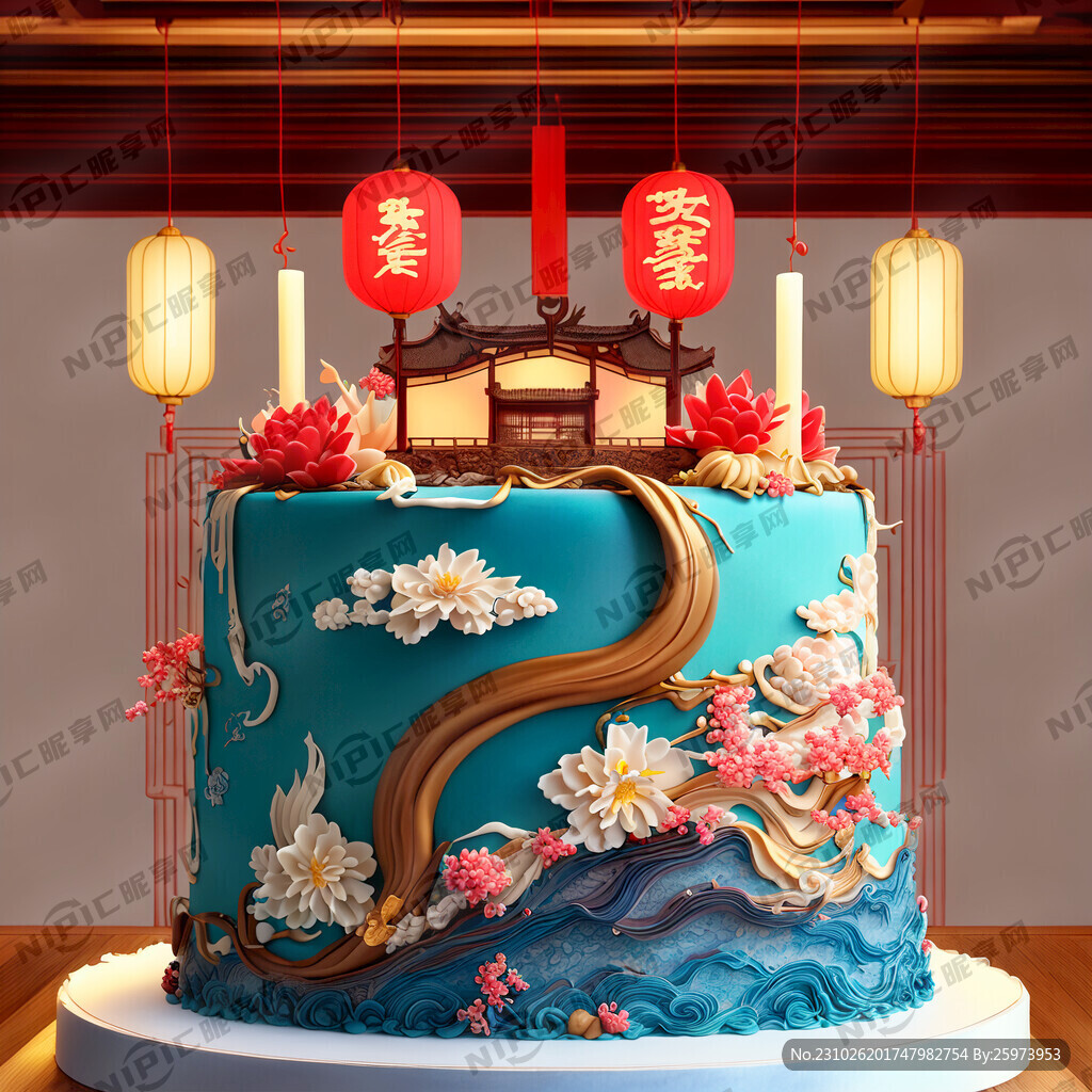 生日蛋糕 新中式 超高清 多层