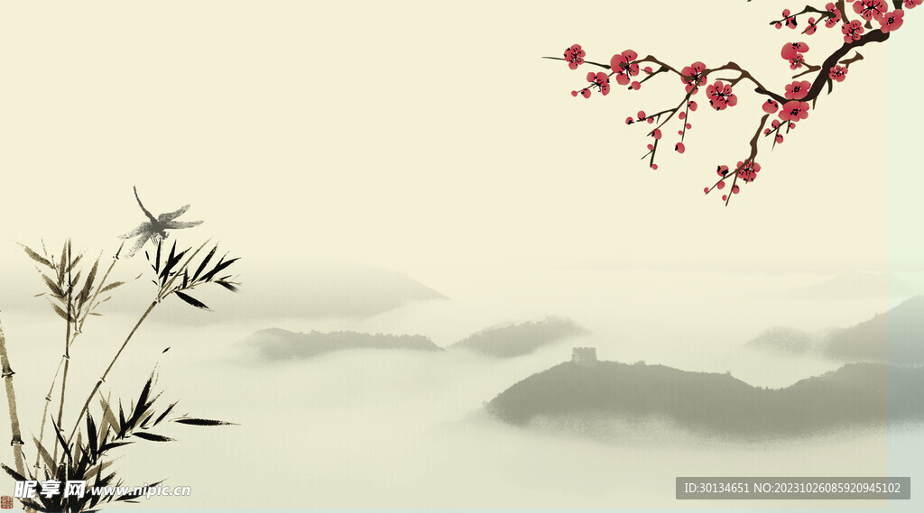 水墨山水图