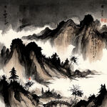 山水画，国画，中国风，战场