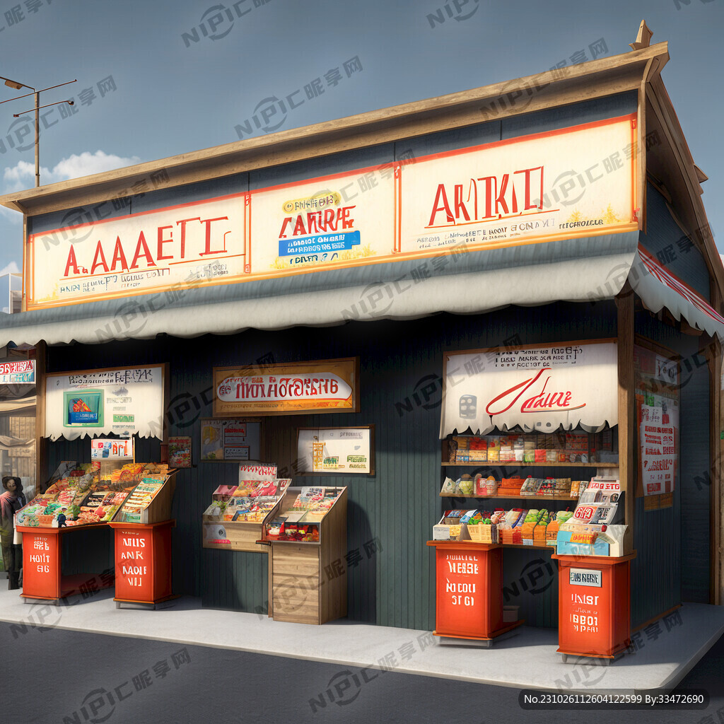 市集双展棚效果图